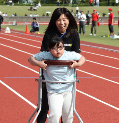 歩行器（U字）で走りました